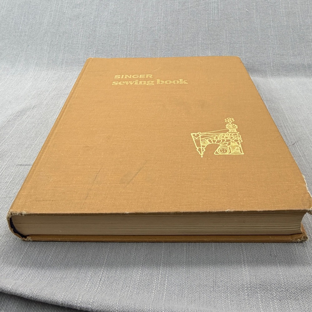 Vintage Singer Sewing Book Hardcover Mustard Yellow Instructional Guide Craft
